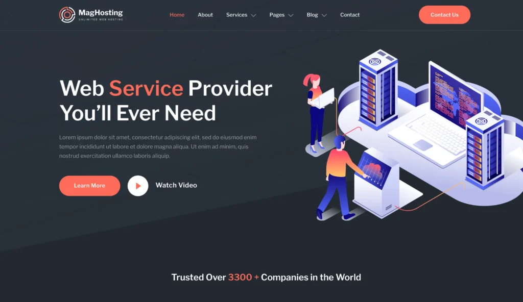 UP1145-wordpress-web-hosting-service-homepage