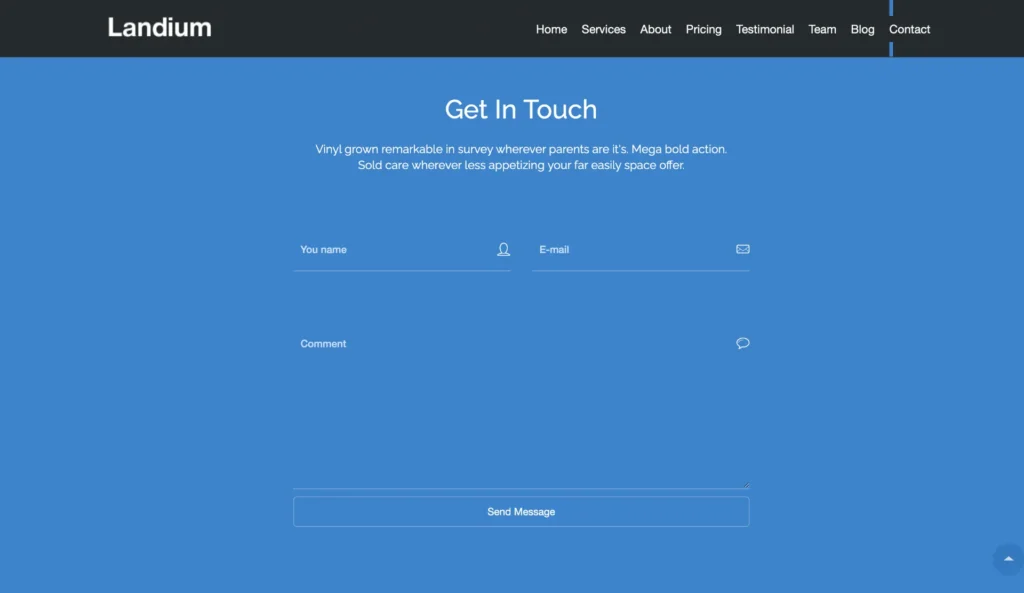 contact-page-full-blue-section-layout