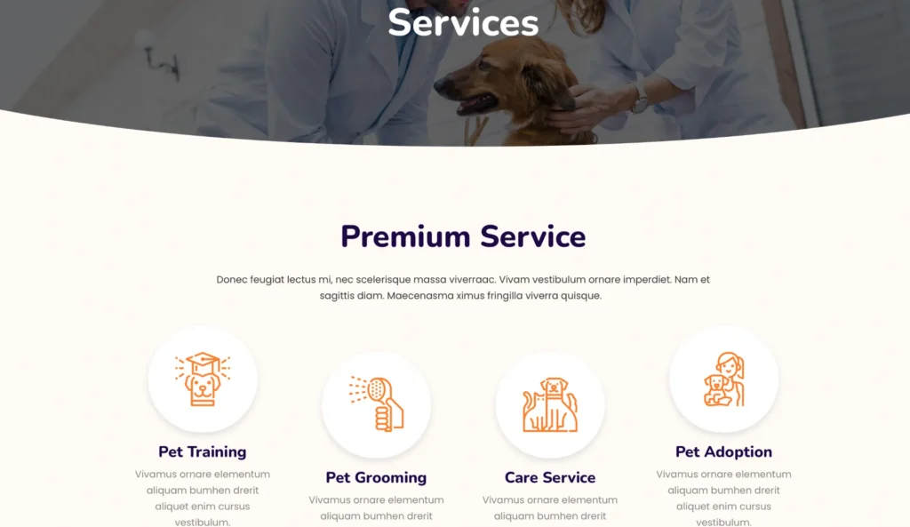 veterinary-premium-service-icons-grid
