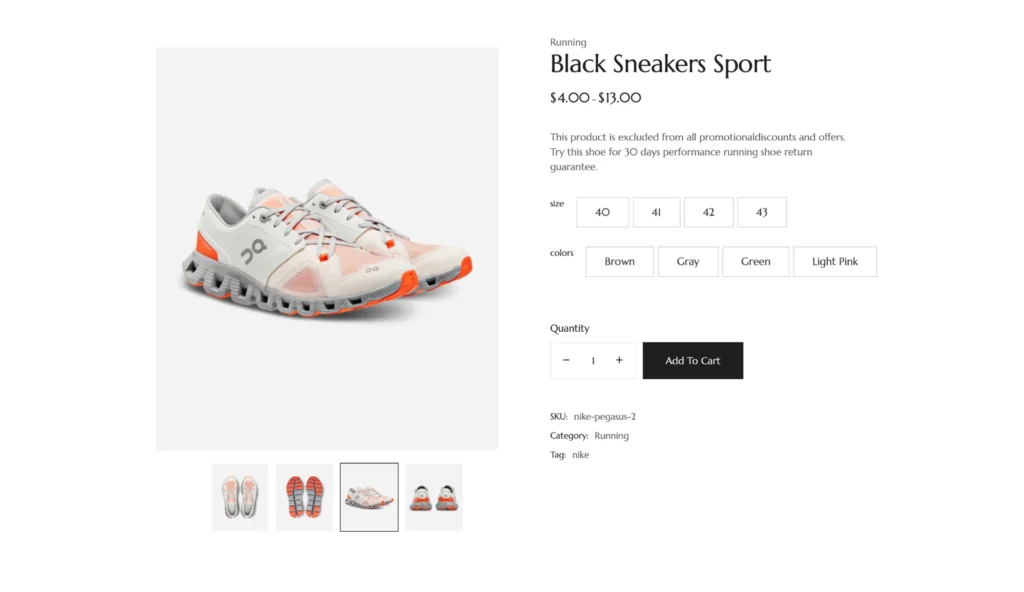 woocommerce-running-shoe-product-page