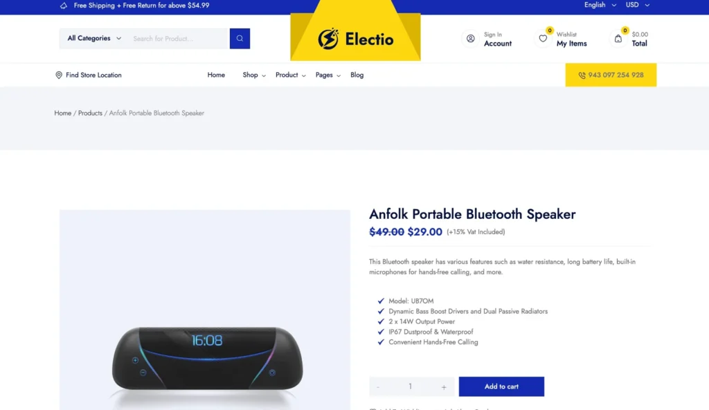 woocommerce-single-bluetooth-speaker-page