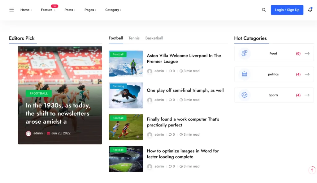 wordpress-article-listing-sports-template