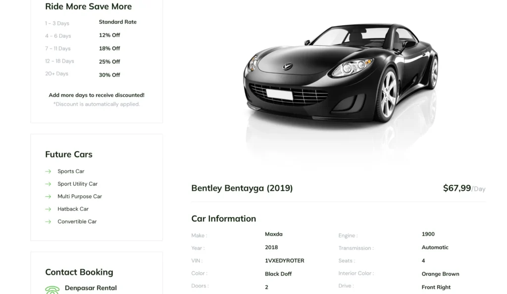 wordpress-car-rental-vehicle-details-page