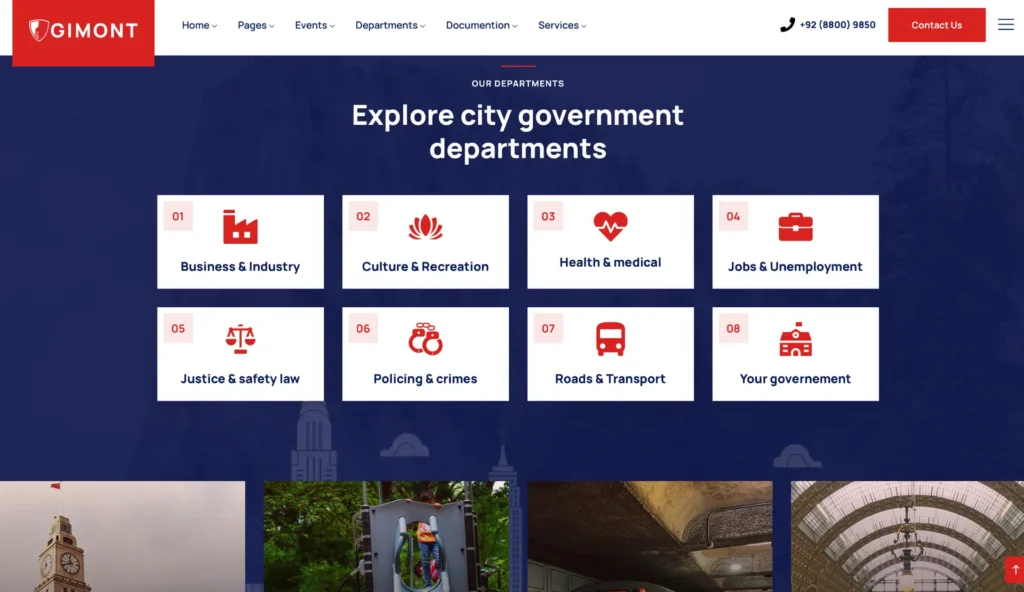 wordpress-city-department-icons-layout