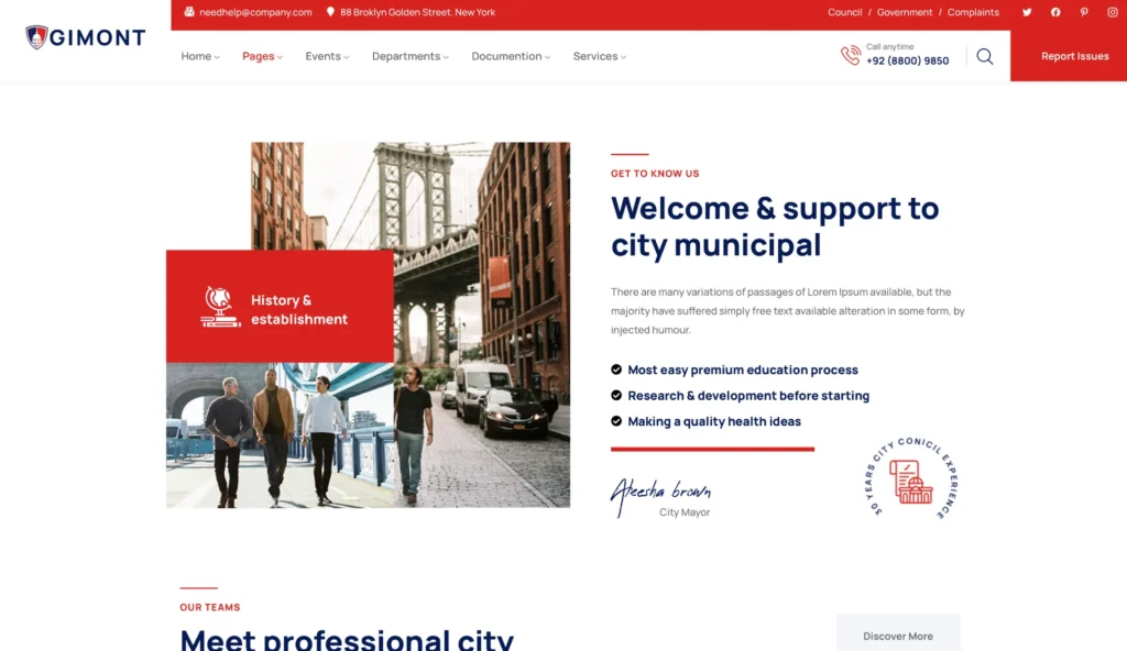 wordpress-city-municipal-welcome-section