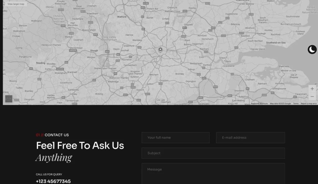 wordpress-contact-map-dark-theme