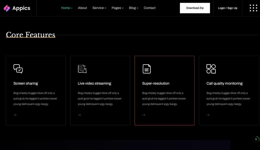 wordpress-core-features-grid-section