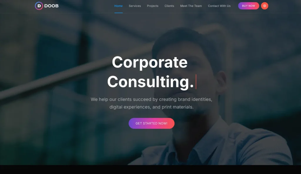 wordpress-corporate-consulting-hero-section