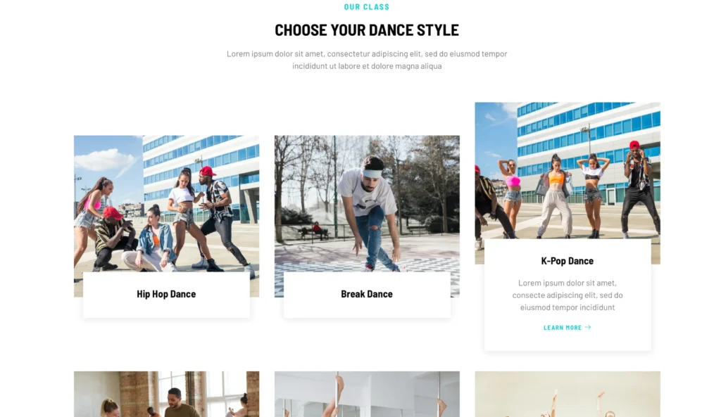 wordpress-dance-style-selection-cards