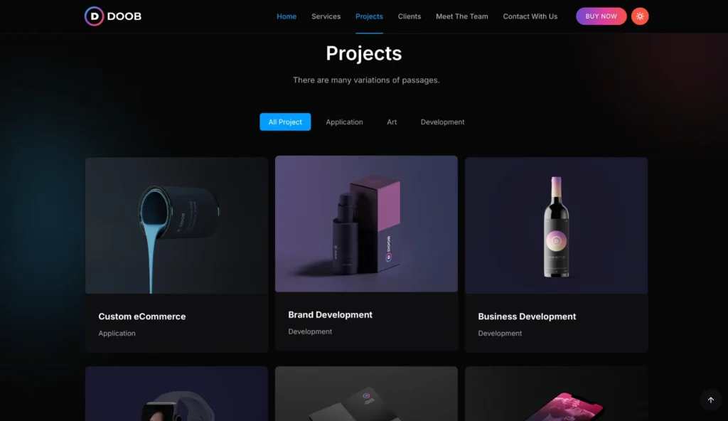 wordpress-dark-portfolio-projects-layout
