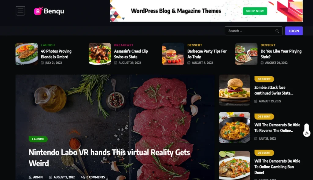 wordpress-dark-theme-meat-blog-layout