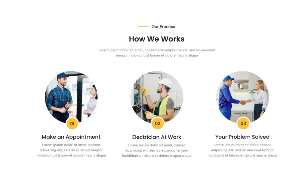 wordpress-electrician-contact-page-layout