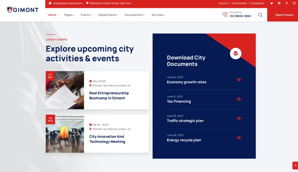 wordpress-events-and-documents-panel