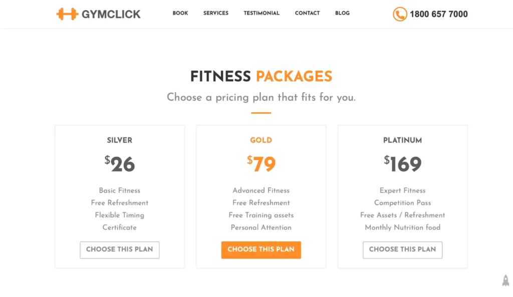 wordpress-fitness-pricing-plans-section