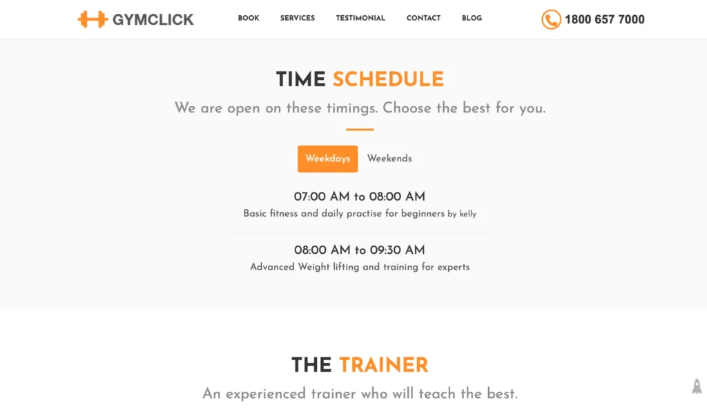 wordpress-fitness-schedule-weekdays-view