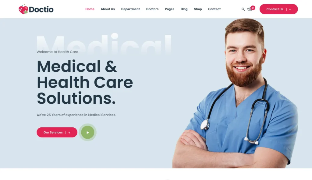 wordpress-healthcare-hero-section