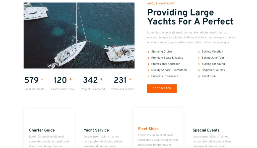 wordpress-luxury-boat-services-overview