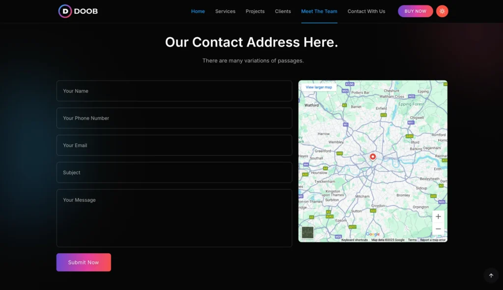 wordpress-map-contact-address-section