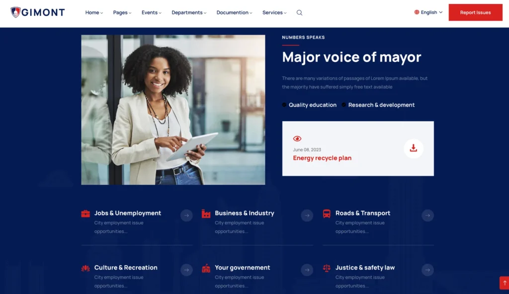 wordpress-municipality-welcome-message-section