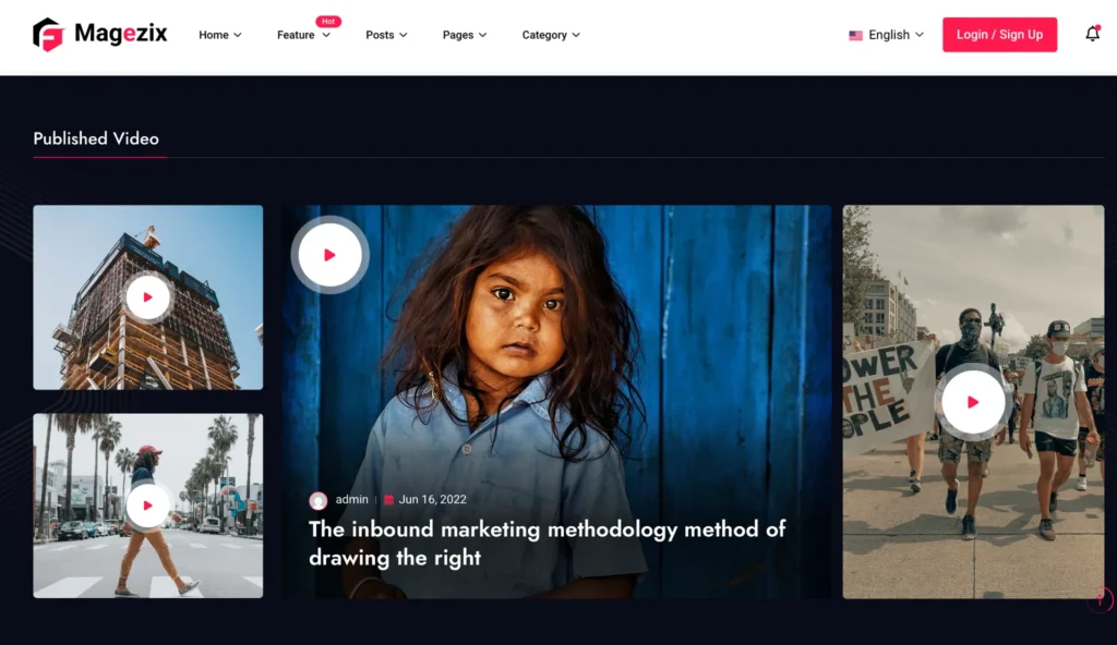 wordpress-news-video-published-grid-section