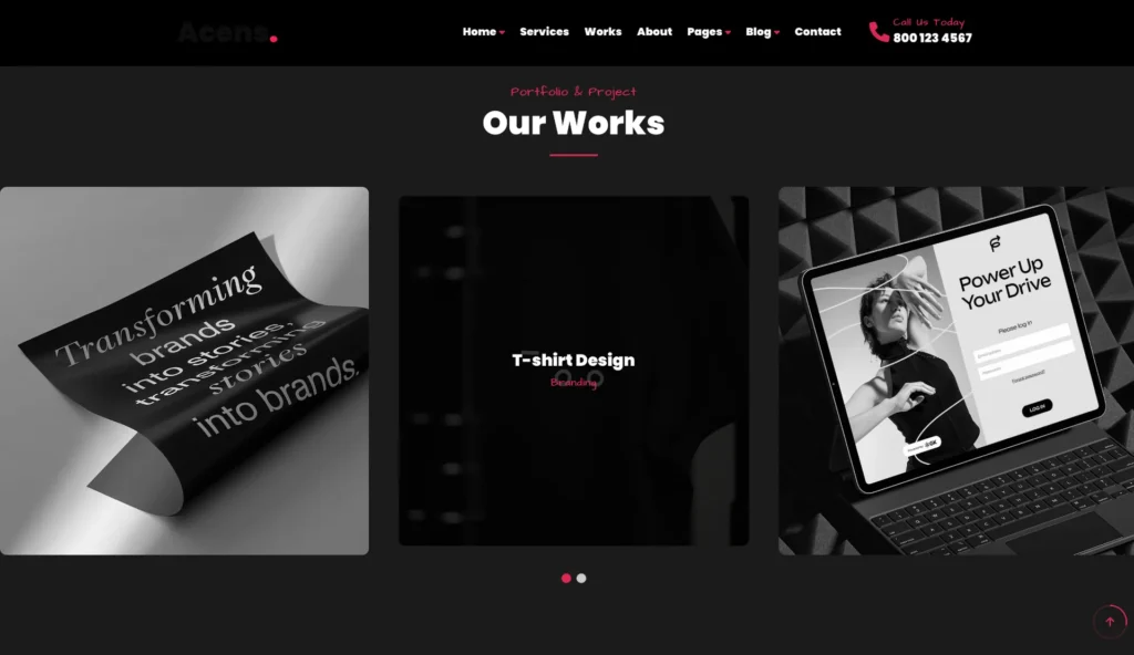 wordpress-portfolio-works-slider-section
