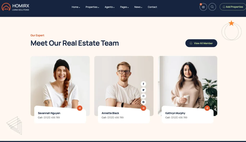 wordpress-real-estate-agent-team