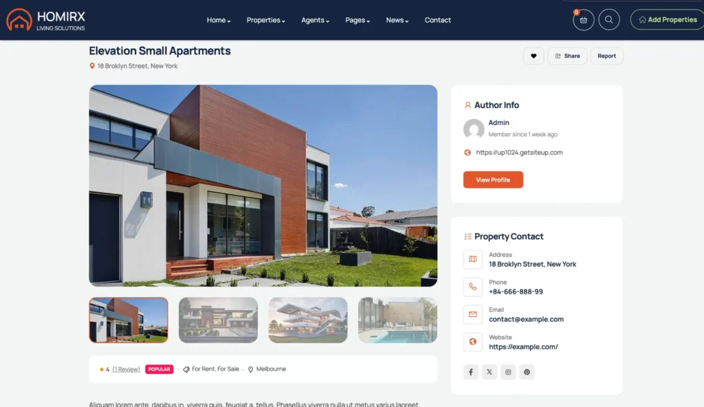 wordpress-single-property-detail-layout