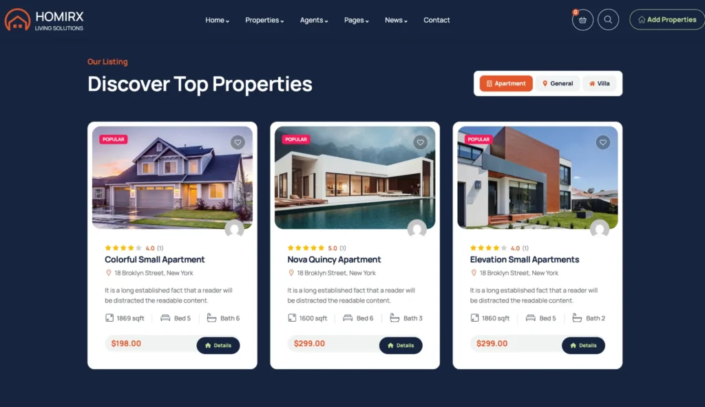 wordpress-top-apartment-listings-section