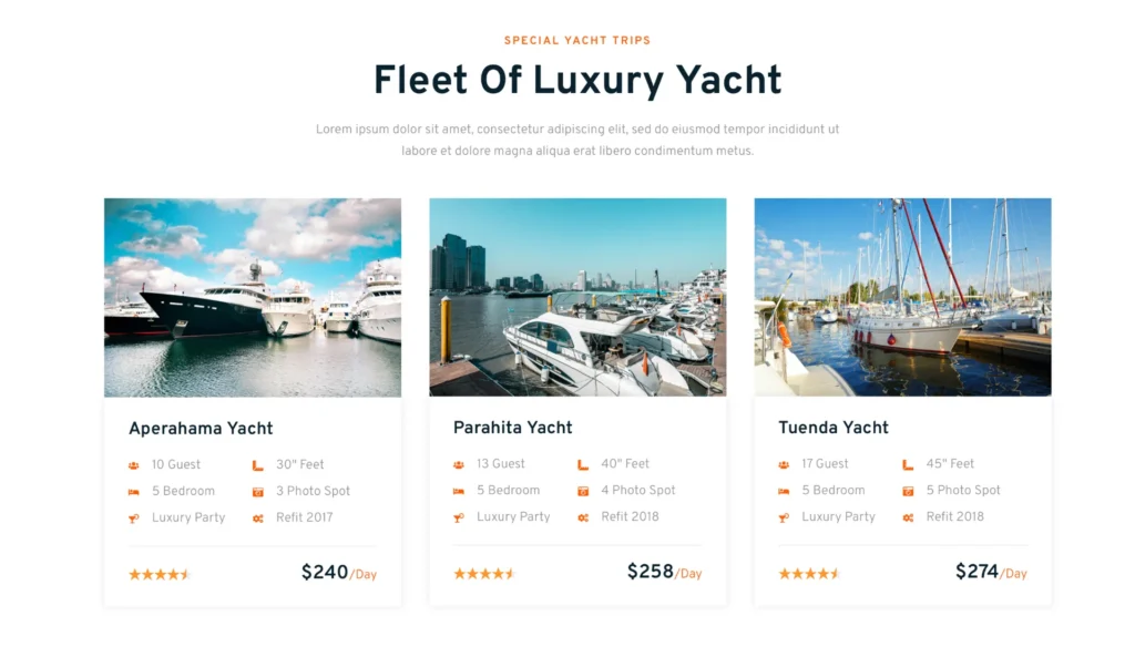 wordpress-yacht-rental-pricing-cards